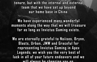 Invictus Gaming está dejando la competencia Apex Legends