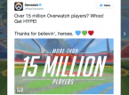 Overwatch pasa los 15 millones de jugadores
